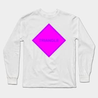 Magenta Purple Triangle Long Sleeve T-Shirt